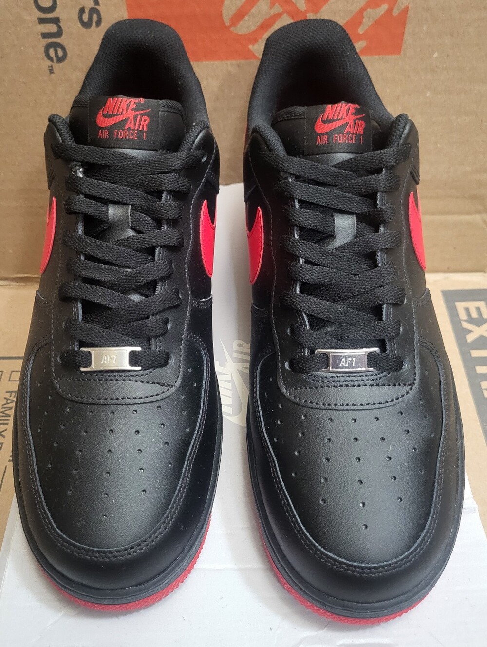Nike Air Force 1 '07 Black/Red/Bred Men Size 13 - Picture 5 of 15